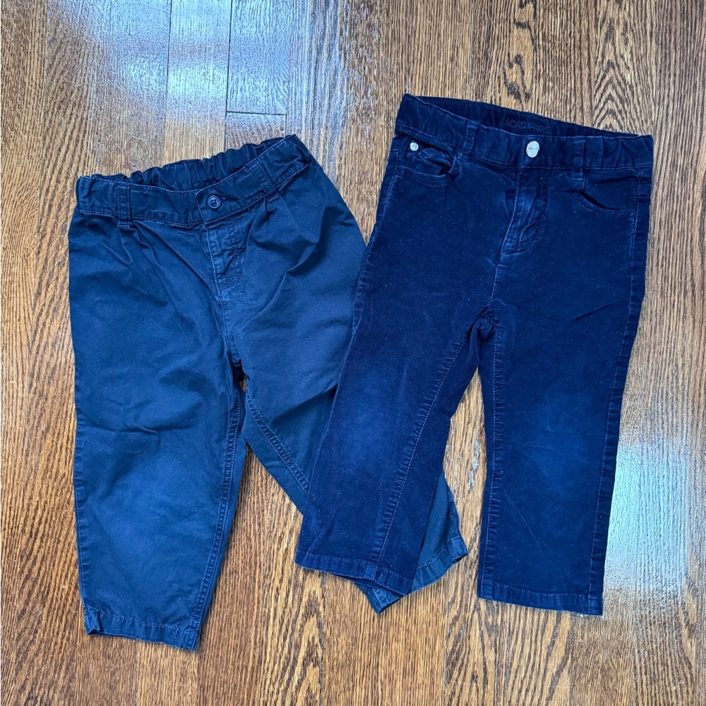 Jacadi Paris & Petit Bateau navy pants size 24 months